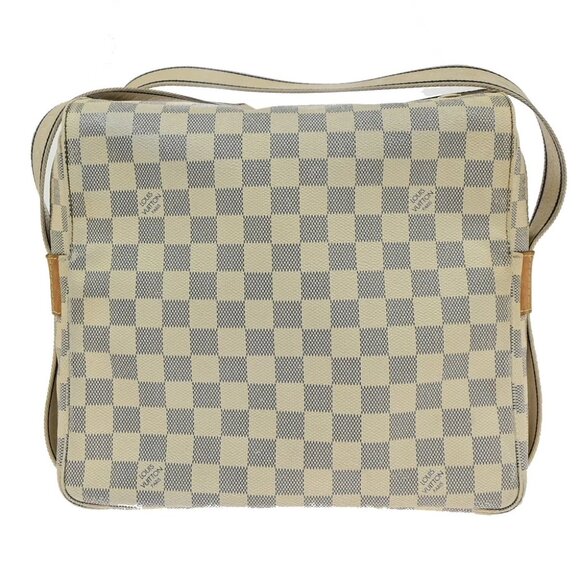 LOUIS VUITTON Naviglio Shoulder Bag Damier Azur Leather White N51189 84YH092 - Picture 4 of 15